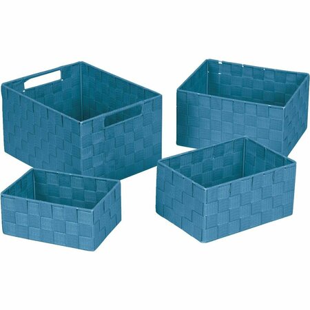 DO IT BEST Blue Storage Basket, 4PK 748113-BL